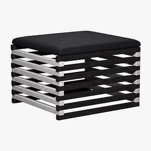 Kelly Wearstler Hauser Ottoman 3D model