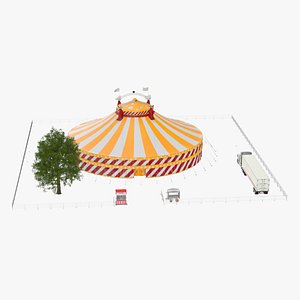 Circus Tent Setup with Accessories
