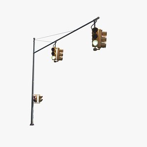 traffic light corner 3D model