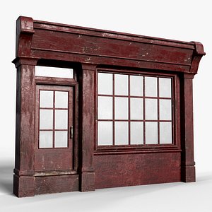 Old English Shop Front 8K Low-poly 3D model