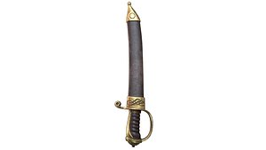3D curved weapon model
