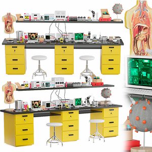 3D medical laboratory equipment model