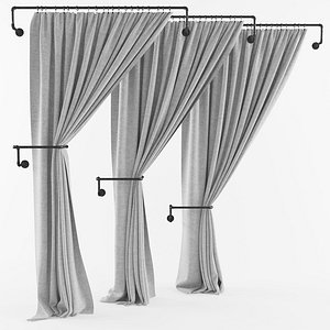 3d curtains model