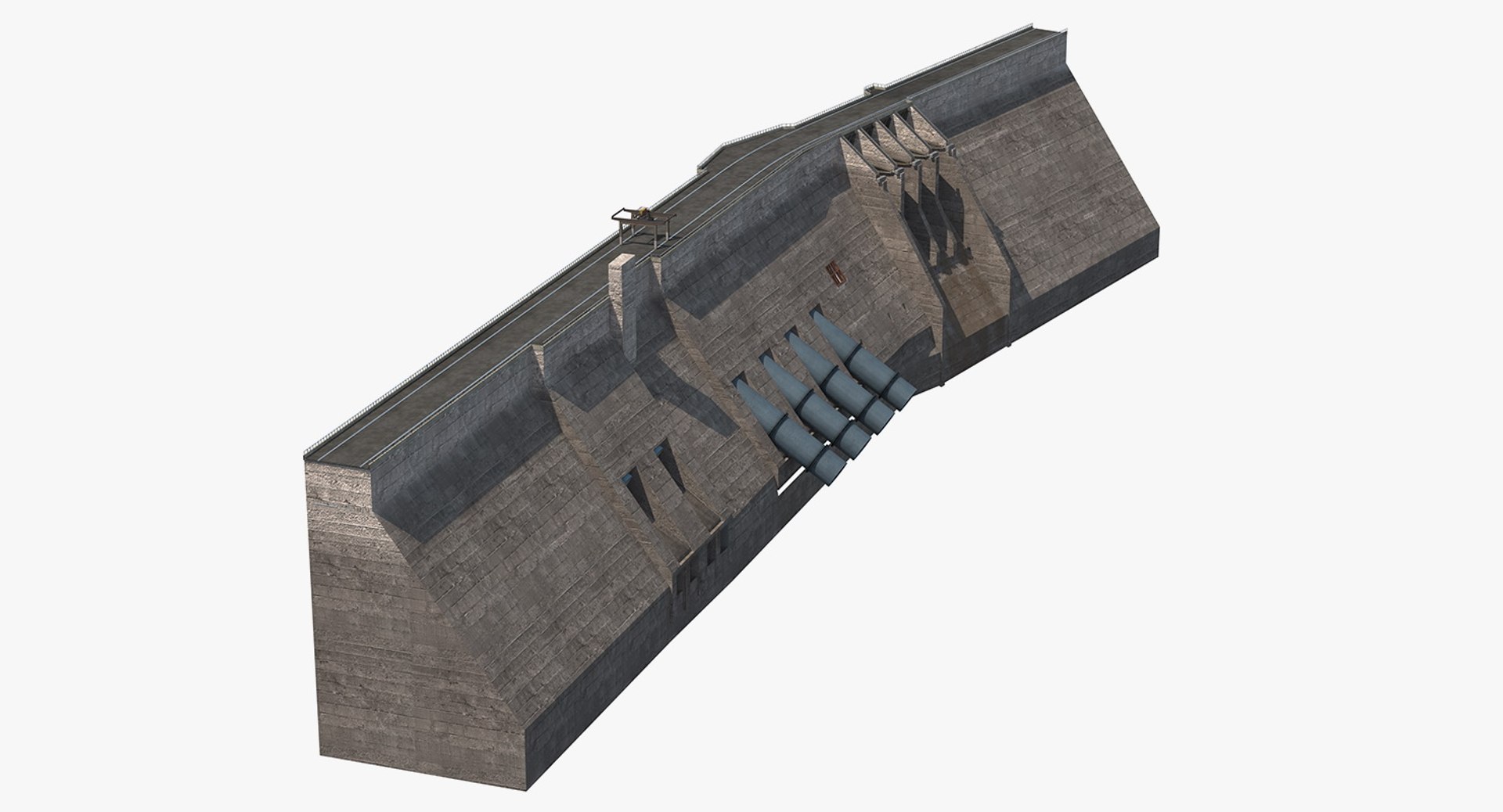 Dam Structure 3D model preview
