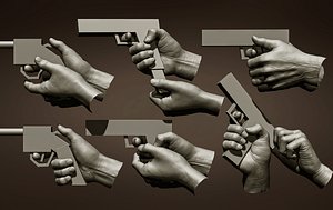 Shooting male hand poses
