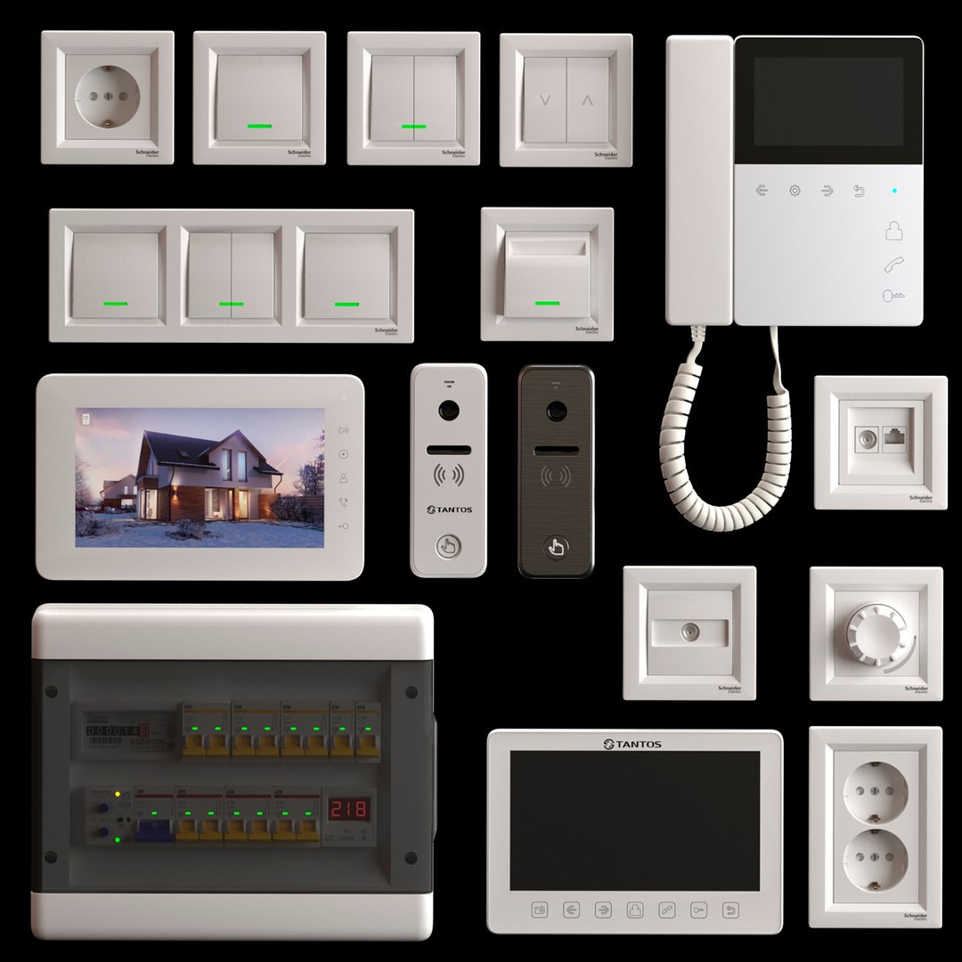 3D Tantos Electrical Schneider Intercom - TurboSquid 1693222