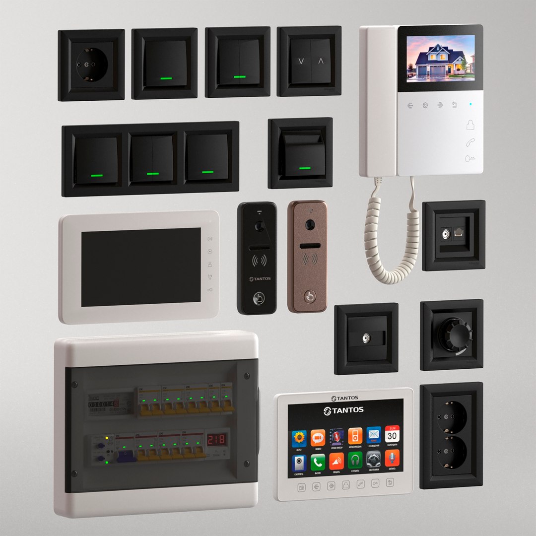 3D Tantos Electrical Schneider Intercom - TurboSquid 1693222