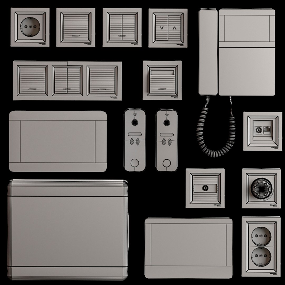 3D Tantos Electrical Schneider Intercom - TurboSquid 1693222