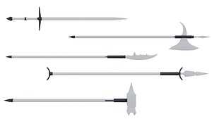 lowpoly two handed melee pack