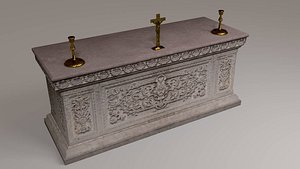 altar stone carved 3d model