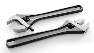 3D Adjustable Wrench model
