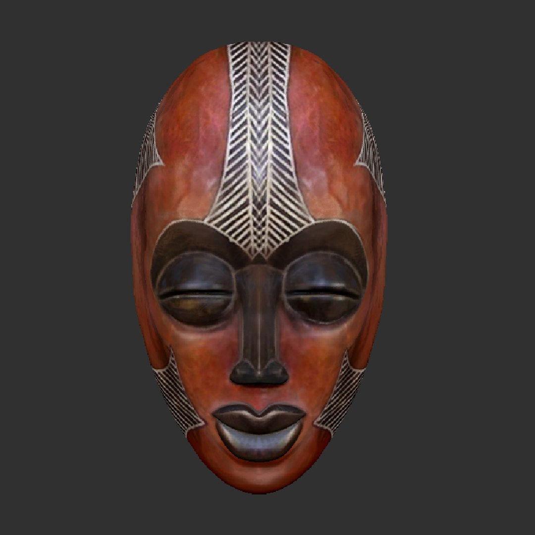 realistic african mask 3D https://p.turbosquid.com/ts-thumb/lM/65saub/0oFIp6v9/1/jpg/1535121132/1920x1080/fit_q87/375c76e072667be7f0f88186d440e11c55b8c3f0/1.jpg