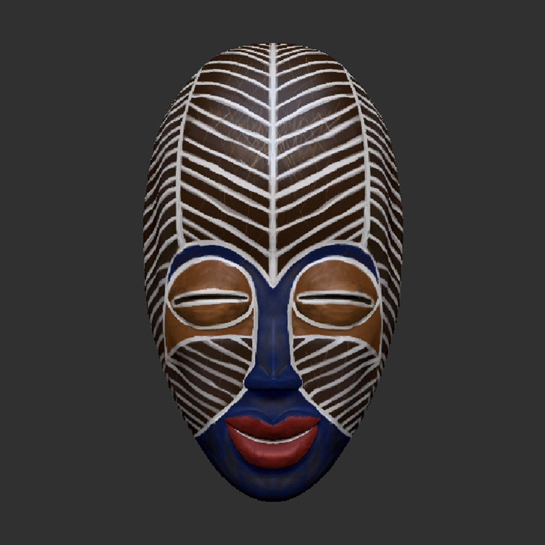 realistic african mask 3D https://p.turbosquid.com/ts-thumb/lM/65saub/9y3kets7/6/jpg/1535121142/1920x1080/fit_q87/d214d546aa67980b7f2ad9443904ee98b9cd4495/6.jpg