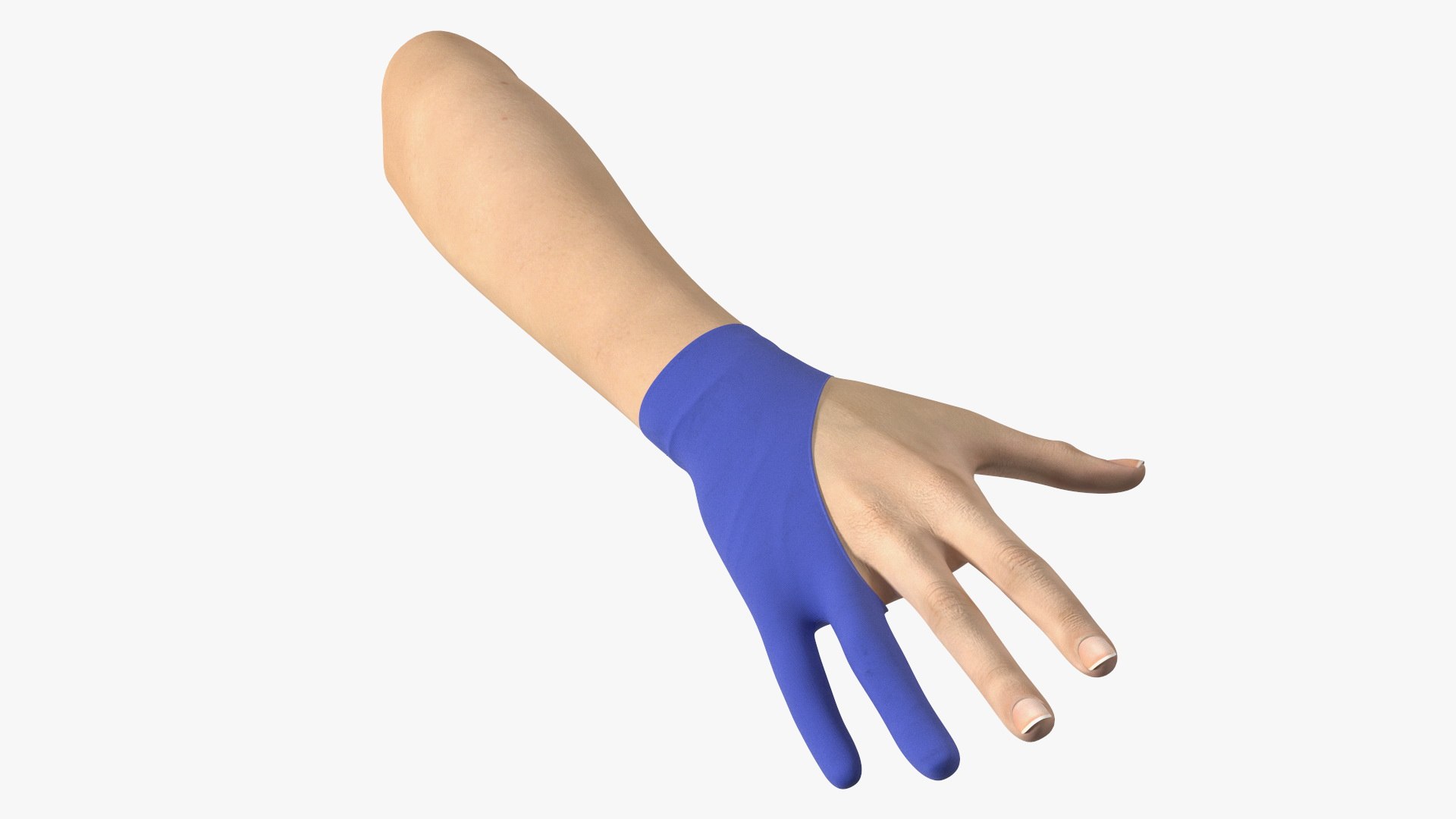 Digital Painters Glove Blue 3D model preview