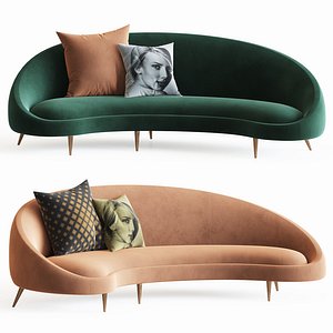 Jonathan Adler Ether Curved Sofa