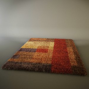 3d ikea shaggy rug