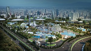 3D 5 Project Futuristic City - 2Ds Plans - 3Ds Files