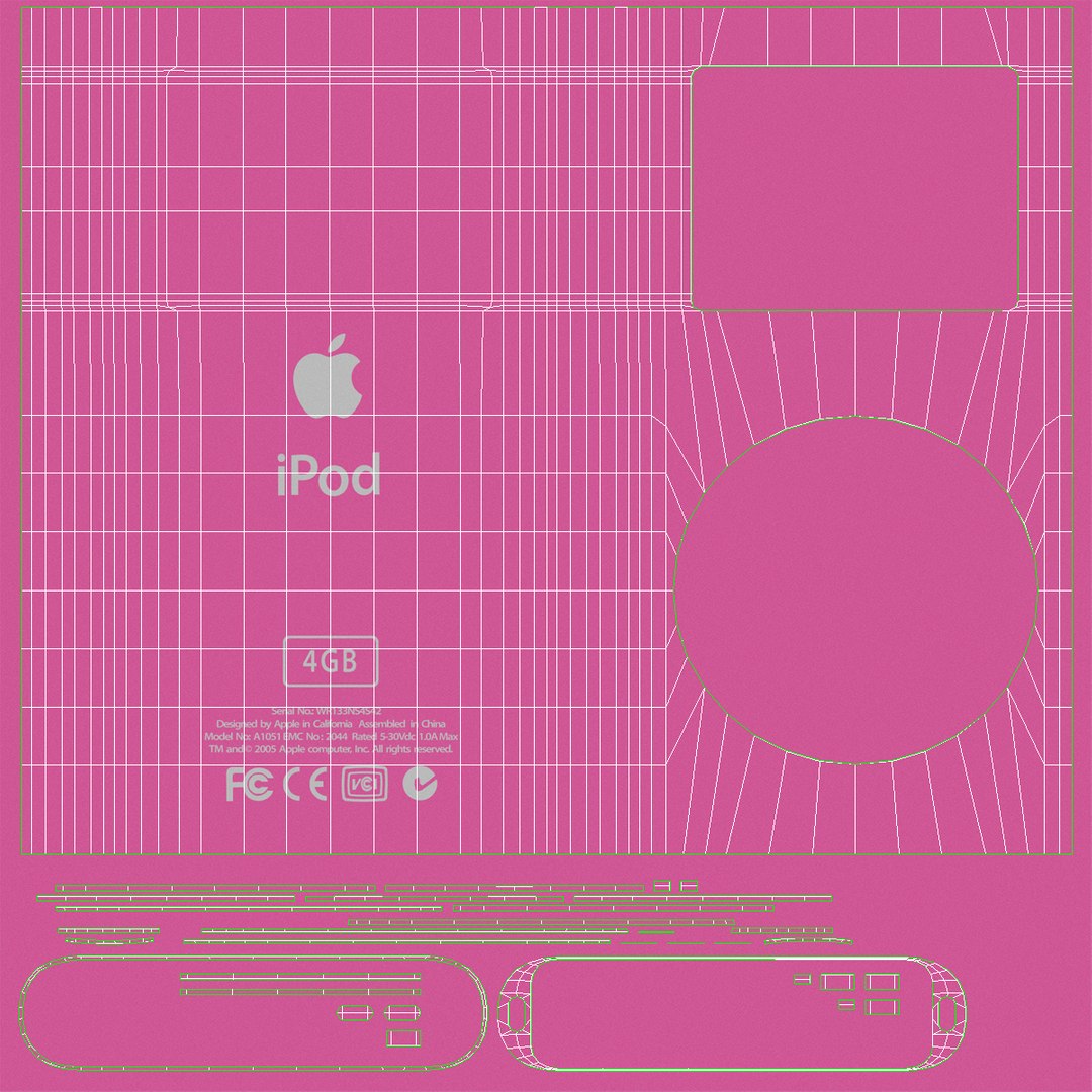 3d Ipod Mini Pink Modeled Model