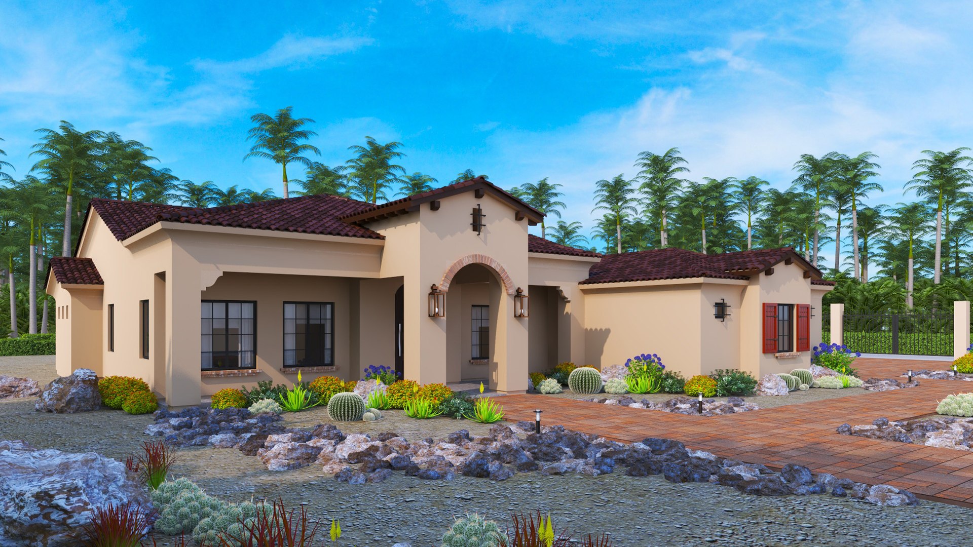 Spanish Themed House 3D Model - TurboSquid 2056221