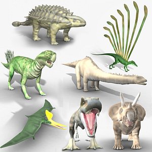 rigged mesozoic 3d model