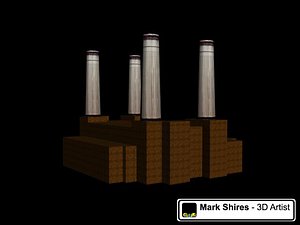 battersea power station landmark 3d model