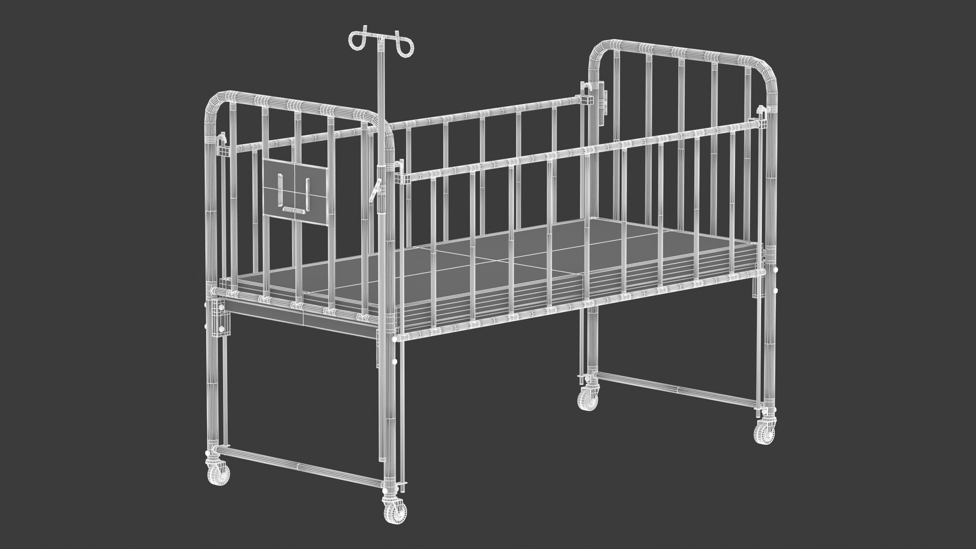 3D Medical Stainless Steel Baby Bed Model - TurboSquid 2372324