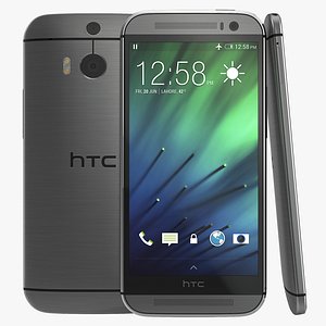 HTC One M8 Black 3D Model