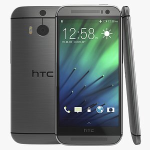 HTC One M8 Black 3D Model