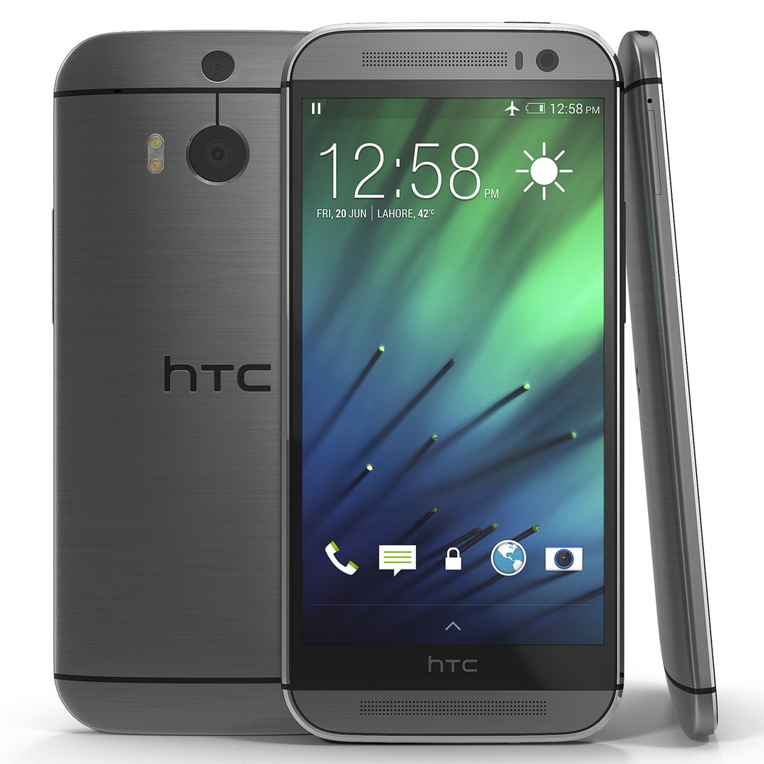 HTC One M8 Black 3D Model 3D model preview