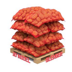 potato sacks 3D