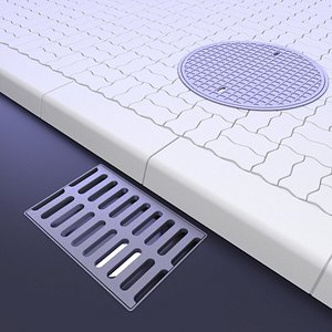Brick Sidewalk 9 3D model