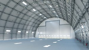 hangar warehouse building 3D model