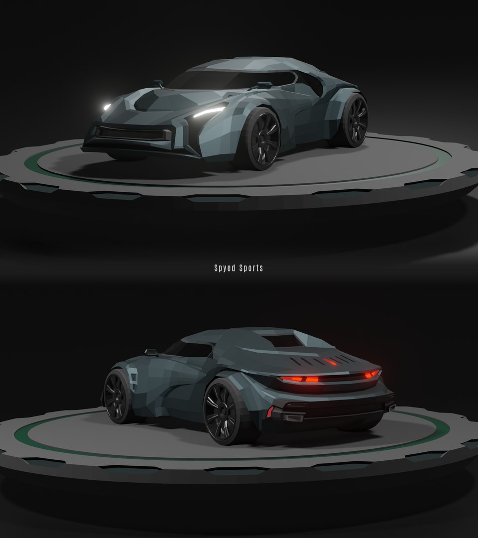 3D Generic Concept Car Pack - Low Poly model https://p.turbosquid.com/ts-thumb/lM/hWBGO9/K4/spyed03/png/1667497906/1920x1080/fit_q87/f01dfe83a7a7d080cc0f6fee8b59518b47d24823/spyed03.jpg