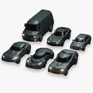 Generic Concept Car Pack - Low Poly