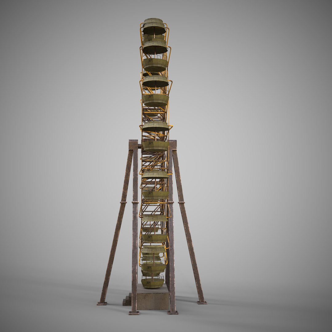 3D An Old rusty abandoned Low-poly of a Ferris Wheel model - TurboSquid ...