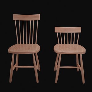 wooden chair 3D model