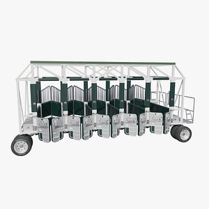 Horse Racing Starting Gate 3D model 3D model