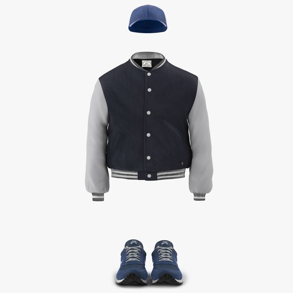 baseball style clothing modeled 3d model