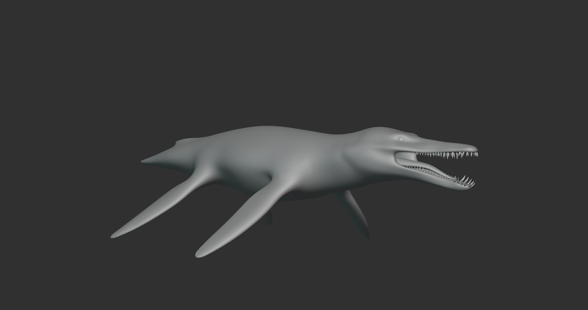 Kronosaurus Basemesh Low Poly 3D model - TurboSquid 1994625