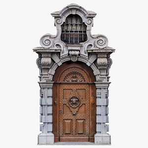 3D Wood Concrete Door Remastered