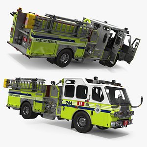 E-One Fire Engine with Side Pump Unit Lime
