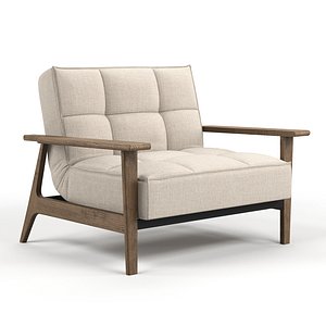 Innovation Living Splitback Frej Chair Smoked Oak 3D