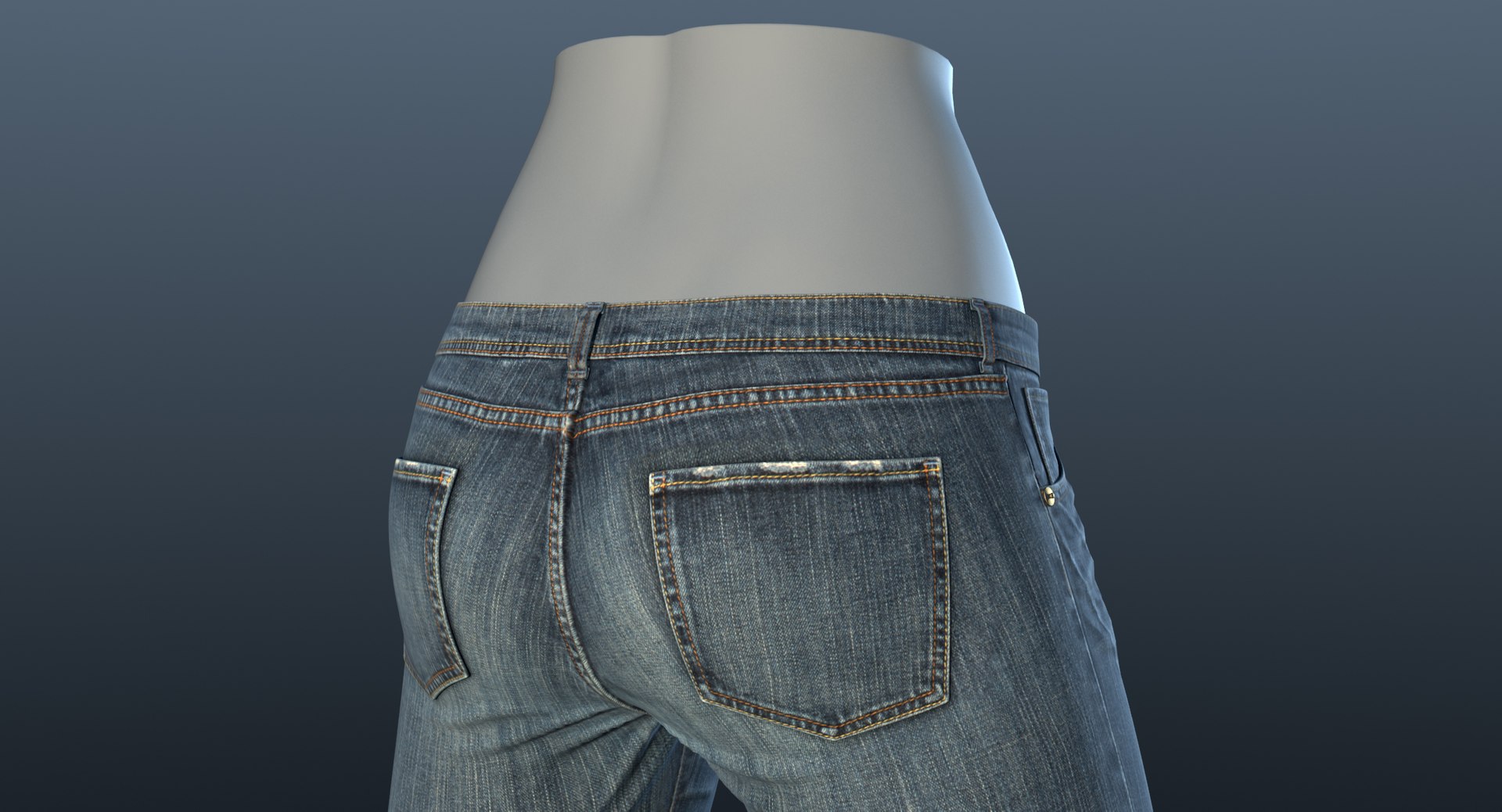 skinny jeans 3d model