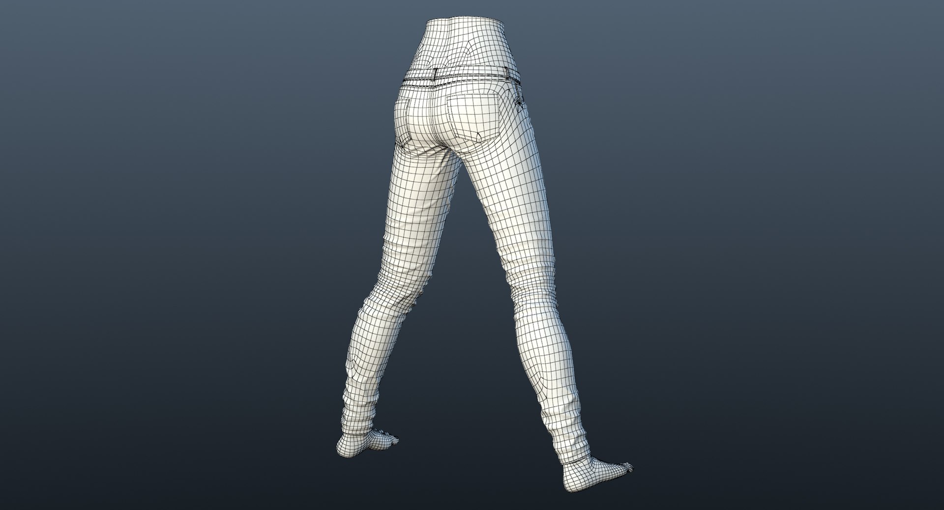 skinny jeans 3d model