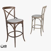 Madeleine Armless Stool by Restoration Hardware