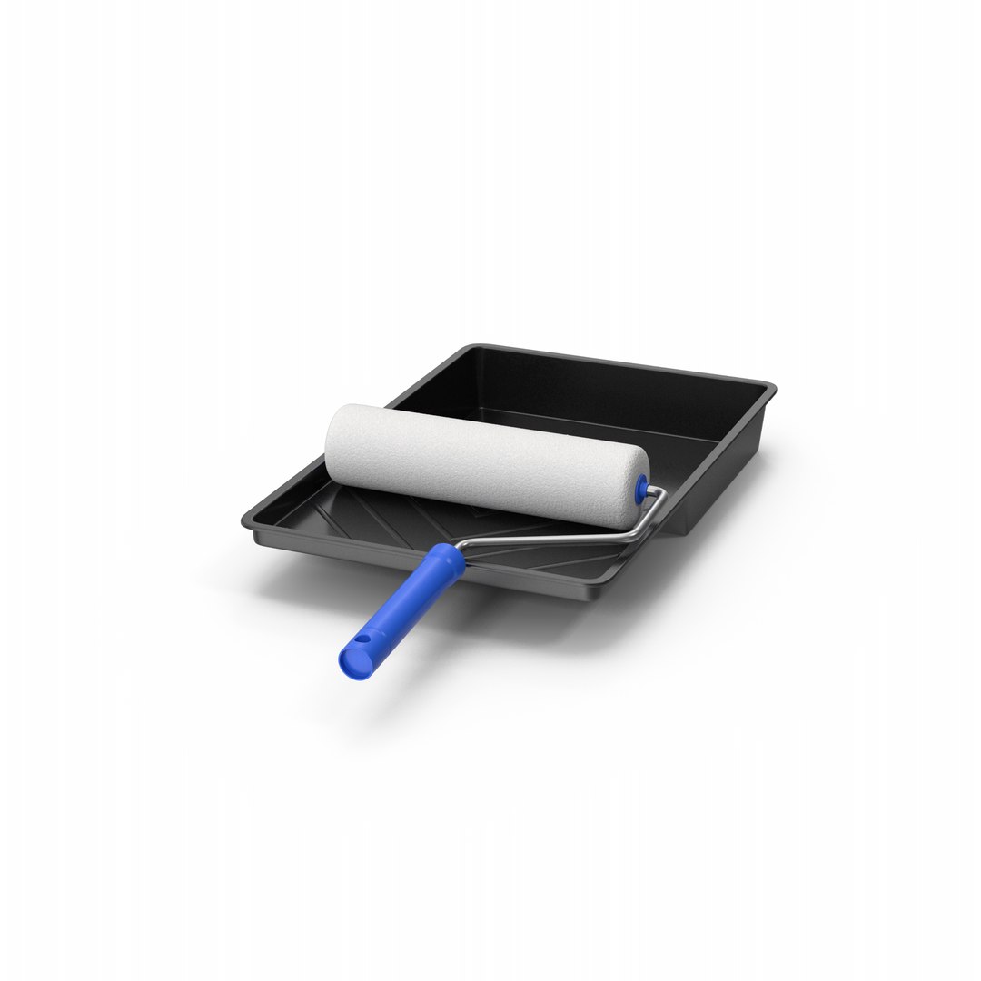 Paint Roller And Tray 3D model TurboSquid 2162240