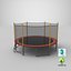 3D model trampoline safety enclosure