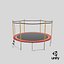 3D model trampoline safety enclosure