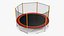 3D model trampoline safety enclosure