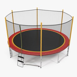 3D model trampoline safety enclosure